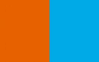 Spanish Orange And Sky Blue Two Color Background