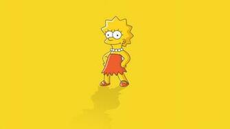 The Simpsons Lisa Simpson Yellow Background Wallpaper