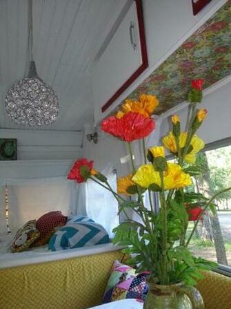 Vintage Camper Love The Wallpaper Under Cabinets Also Like
