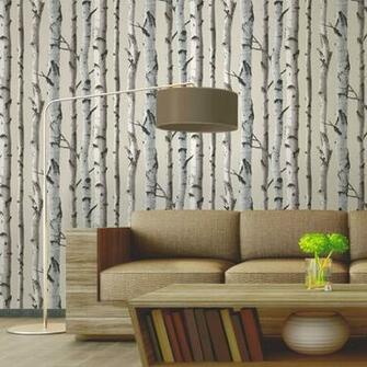 About Fine Decor Birch Trees 10m Wallpaper White Silver New