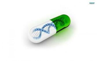 Dna Pill Wallpaper 3d