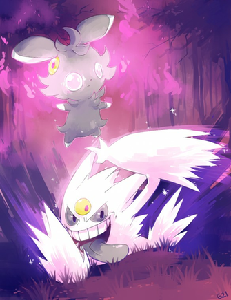Day Mega Gengar And Espurr By Pinkgermy