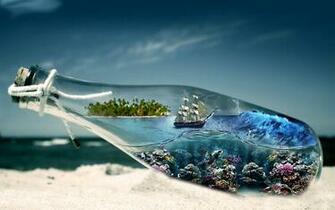 Ship On Sand Sea Wallpaper Wide HD