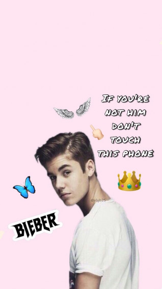 Justin Bieber Wallpaper Don T Touch My Phone Pink Wings iPhone