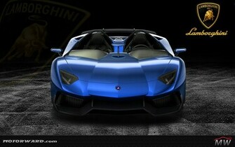 Lamborghini Aventador J Blue Front Wallpaper Motorward At