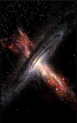 Samsung Galaxy Wallpaper Milky Way In Black Orange Yellow