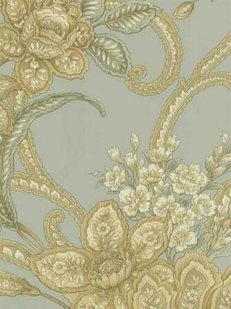 Blue Jacobean Mosaic Wallpaper Pattern Al13745 Name