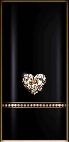 Black And Gold Heart Wallpaper Background Phone
