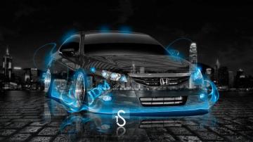 Honda Civic Si Coupe Jdm Blue Fire Crystal Car