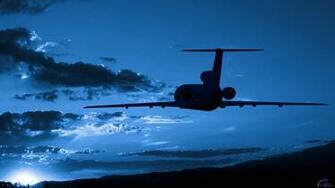 Aircraft In The Night Sky X HDtv 1080p Desktop Wallpaper