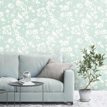 Fine Decor Chinoiserie Floral Wallpaper Mint Green
