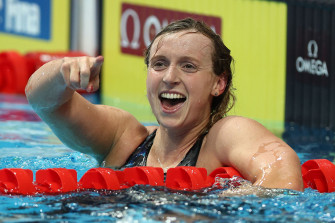 Katie Ledecky Wins 500m Earning Record Extending 17th