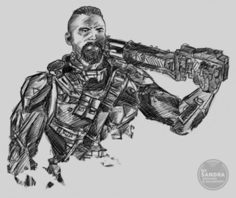 Call Of Duty Black Ops Specialist Ruin Drawing By Brovvnie On