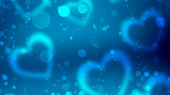 Abstract Blue Hearts Wallpaper HD