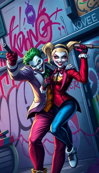 Joker And Harley Phone Wallpaper