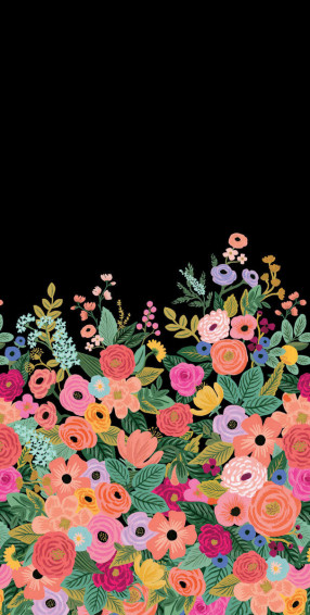 Rifle Paper Co Garden Party Wallpaper Mural Black Us Wall Decor
