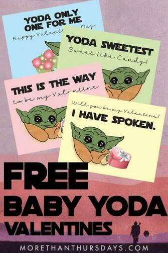 Baby Yoda Valentine Printable In Cards