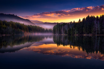 Sunset Lake Wallpaper HD Nature 4k Im