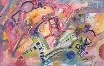 Wallpaper Magic Oil Figure Pastel Markers Gouache Acrylic