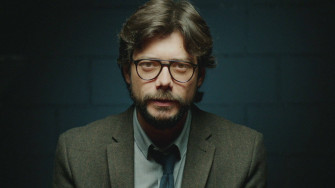 Professor Money Heist Serious Gaze Wallpaper