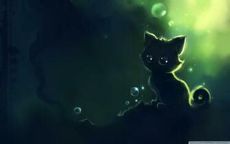 Cute Black Cat Painting Wallpaper Wallpapercharlie