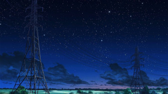Anime Night Sky Desktop Wallpaper