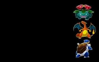 Pokemon Venusaur Blastoise Charizard Black Background