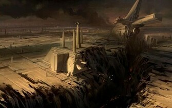 Futuristic Smoke Science Fiction Artwork Coruscant Wallpaper
