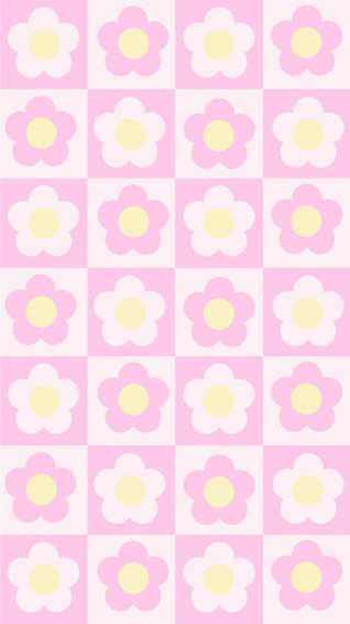 Phone Wallpaper Background Pink White Yellow Flower Pattern