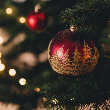 Wallpaper Christmas Tree Ball Decoration New