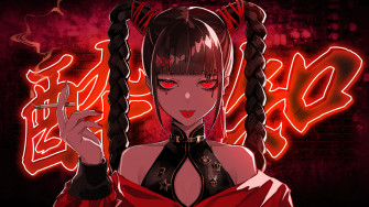 Red Eye Anime Girl Smoking Art 4k Wallpaper iPhone HD Phone 3010g
