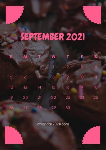 September Calendar iPhone HD Wallpaper With Beautiful Colors
