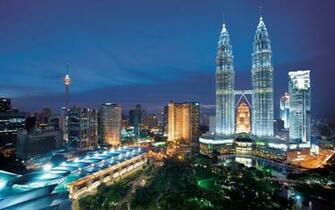 Kuala Lumpur At Night Malaysia Desktop HD Wallpaper