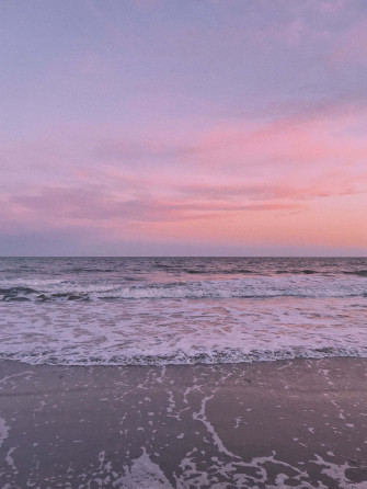 Pink Beach Aesthetic Wallpaper