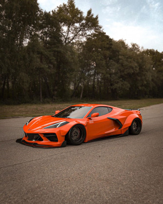 Chevrolet Corvette C8 Rendered With Widebody Kit Looks Drift