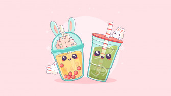 Kawaii Bubble Tea Wallpaper 4k Boba