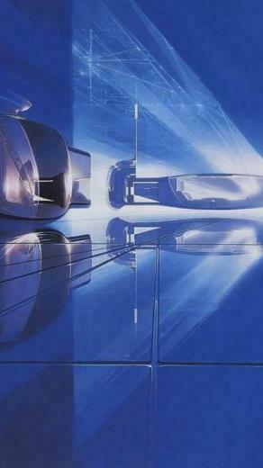 Futuristic Artwork Syd Mead Wallpaper
