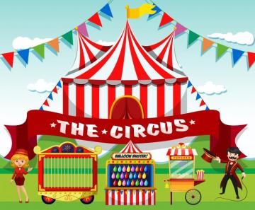 A Cute Circus Background Vectors Clipart