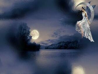 HD Fairy Wallpaper Moon Background