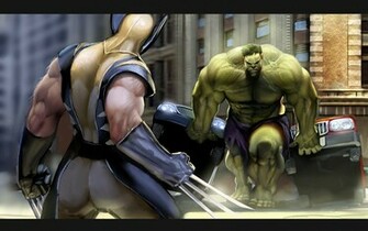 Comic Wallpaper Wolverine Vs Hulk