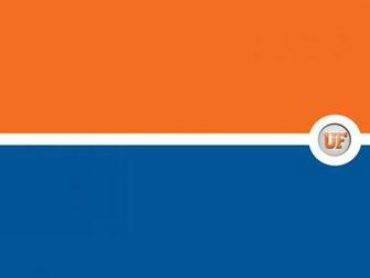 White Stripe And Uf Badge On Right With Orange Text