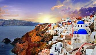 Santorini Wallpaper At Wallpaperbro
