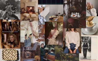 November Moodboard Desktop iPhone Wallpaper