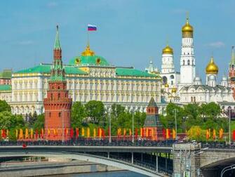 Kremlin And Bolshoy Kamenny Bridge Moscow Russian Federation 4k