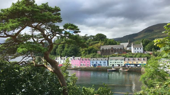 4k UltraHD A Of Colorful Buildings In Portree Skye Scotland