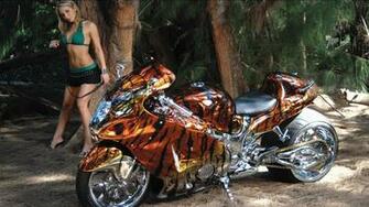 Girls And Motorcycles Wallpaper Background