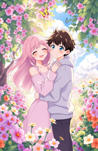 Cute Anime Couple Wallpaper