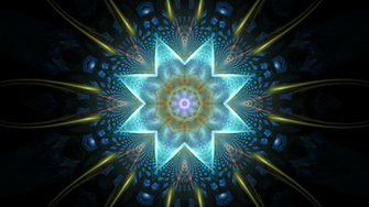 Abstrait Fractale Widescreen HD Colorful Bleu Artistique Art Fond D