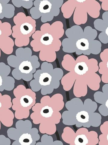 Marimekko Pieni Unikko Wallpaper Poppy