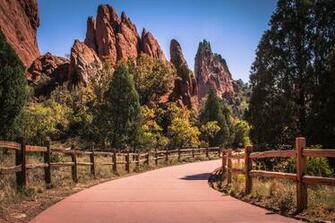 Beautiful Sunny Day At Garden Of The Gods Colorado Springs Co